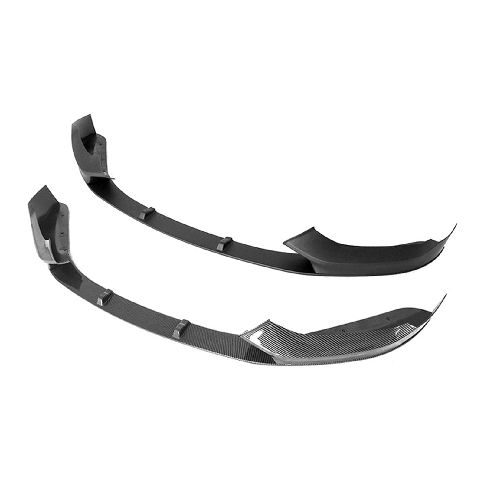 Kompatibel mit BMW 1 Series F20 LCI Late M135i MP Style 2015-2020, Frontstoßstangen-Spoilerlippe, Auto-Unterkörper-Kit-Splitter, B Carbon Fiber Look