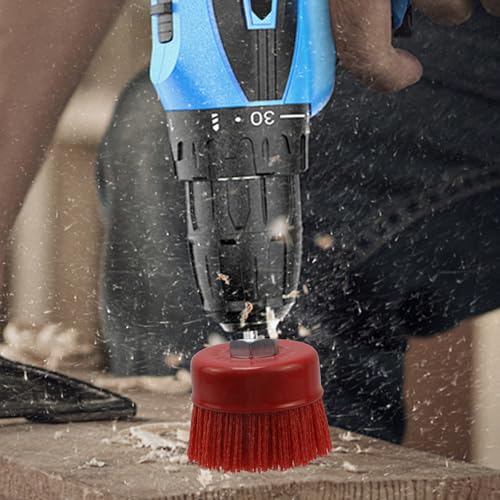 Image of 1Pcs Nylon Cup Brush 3 inch Nylon Filament Brush for Removal Rust Corrosion Paint, Abrasive Filament Cup Brush for Angle Grinder