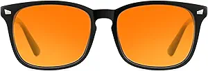 TIJN Blue Light Blocking Glasses Dual AR Coatings Amber Orange Lens for Computer Gaming