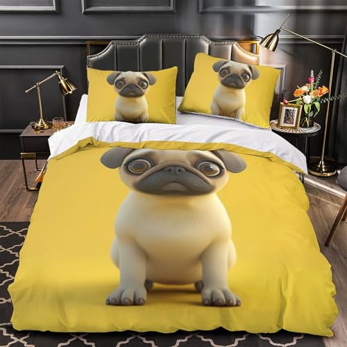 Parure de lit chien 3D et housse de couette enfants microfibre - 4