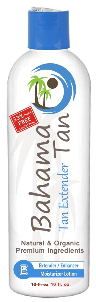 Tan Extender Organic & Natural, Large 16 oz. Tan Extending Lotion works to extend the life of your existing tan whether from a tanning bed, self tanner, or natural sun light. Face & Body.