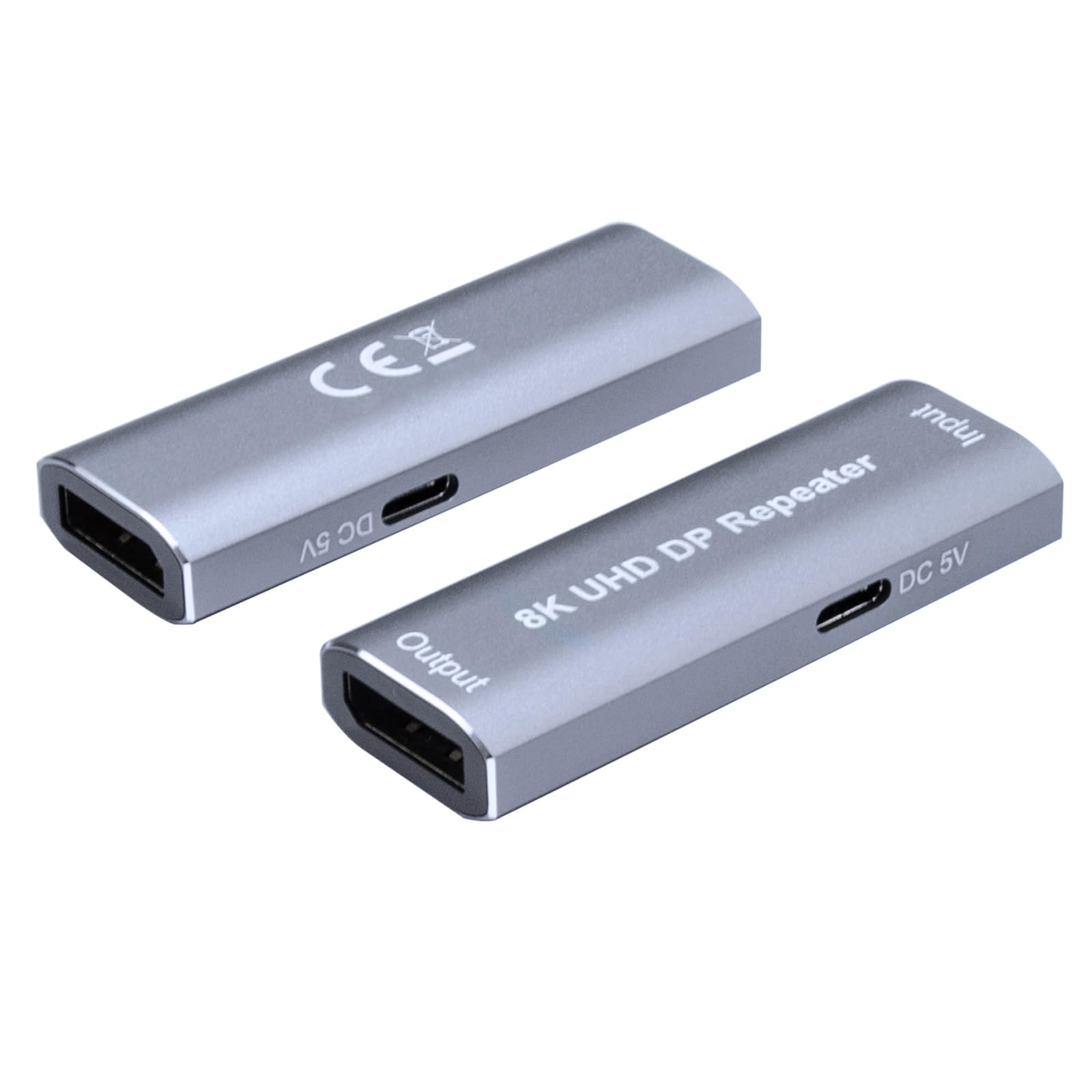 8k Displayport Repeater,Displayport Amplifier Repeater,DP Signal Booster Support Audio Formats DTS-HD/Dolby truehd/DTS/Dolby-ac3 / DSD (Gray DP 1.4)