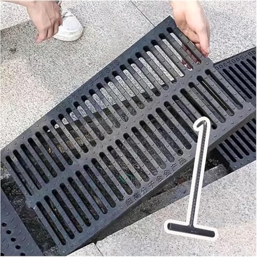 Generisch Schwarze Rechteckige Abflussabdeckung 50x30x4 cm