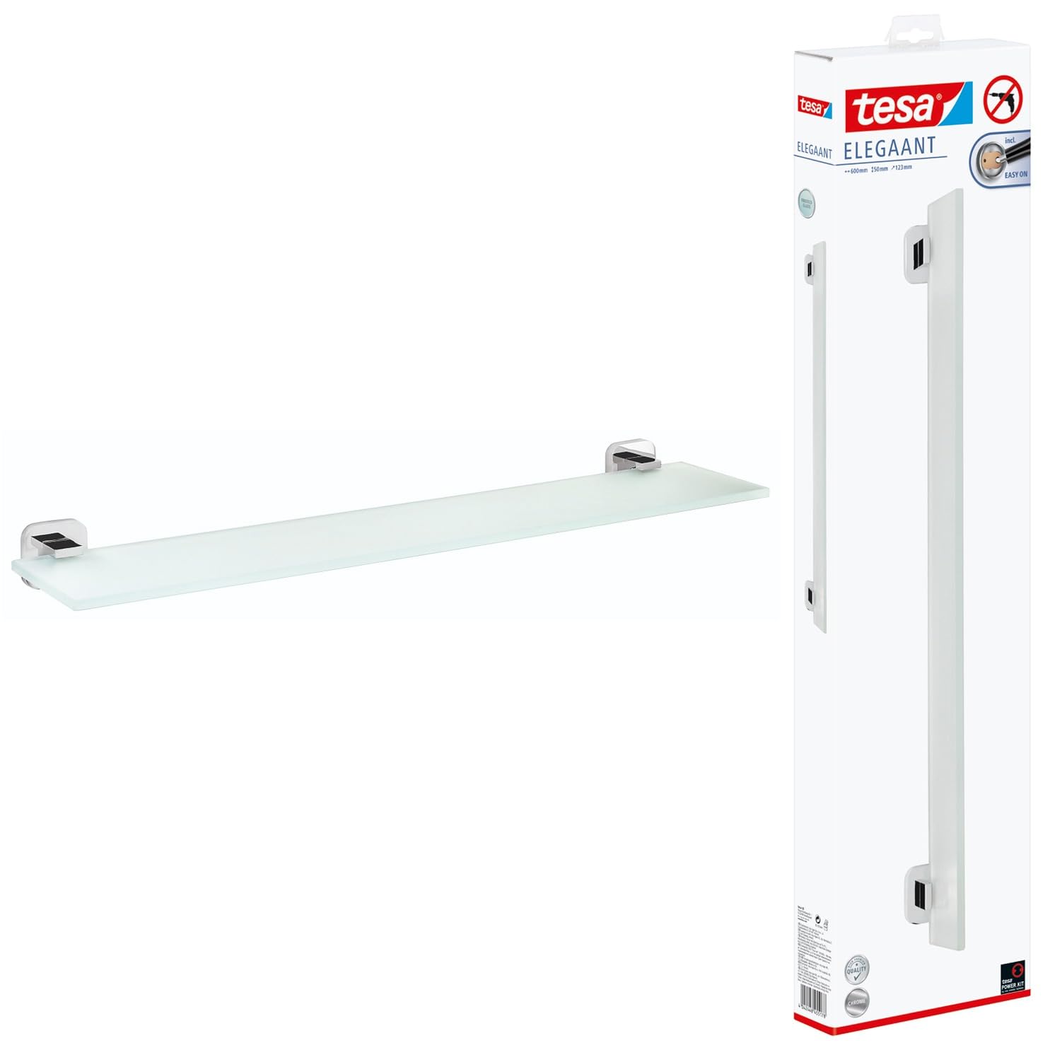 tesa® Elegaant Glass Shelf