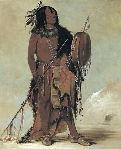 Affiche Toile d'Art George Catlin : Impression Portrait d'Exception 60x90cm