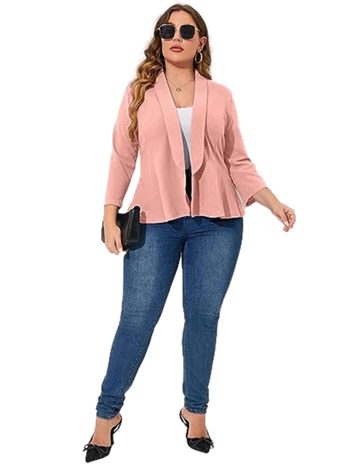 Womens Suit Blazer Shawl Lapel Jacket Office Tuxedos Coat Party