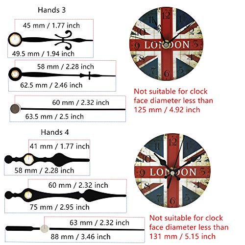 Youngtown 12888 Snap In Type 4.5Mm Hour Shaft Length Continuous Sweep Quartz Clock Movement,8Mm Total Shaft Length (C Hands) #TOP4
