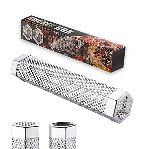 Smoke Tube, Frikka Premium Pellet Smoker Tube 12 inches, 5 Hours of Billowing Smoke ,Stainless Steel BBQ Wood Pellet Smoker Tube for All Grill or Smoker, Hot or Cold Smoking, Smoky Flavor