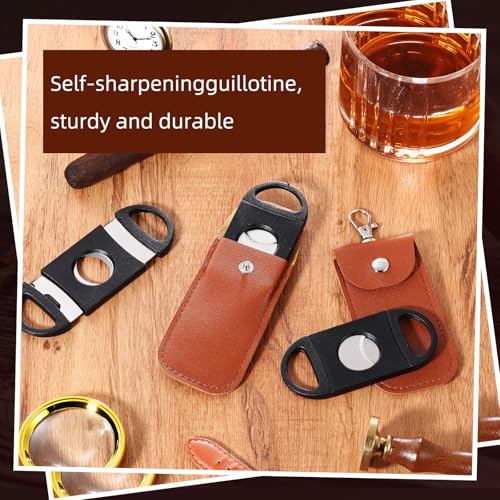 Image of Lasnten 10 Set Cutter with Leather Case Ring Fit Almost Sizes Clippers Keychain Accessories Father's Day Gifts for Men