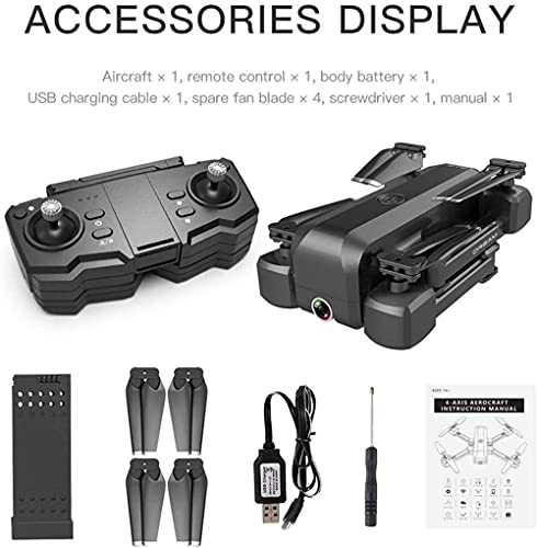 Ficha técnica Foldable Drone 4K Camera Live Video WiFi FPV RC Quadcopter Altitude Hold Headless Mode One Key Off Landing App Control Long Flight Time for Beginners - Fernando Cortés