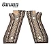 Guuun G10 Grips for Taurus PT92 Grip Compatible with PT 92/99/100/101 and Decocker Crosshatch Texture - Orange/Black