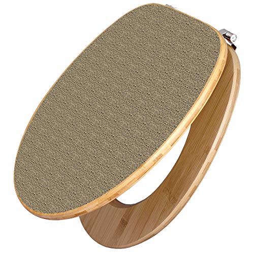 banjado® Design WC Sitz Bambus 44x38x5cm mit Motiv Salomon - Toilettendeckel/Toilettensitz Bambus - hochwertiger Bambus Klodeckel/ WC-Sitz mit Universal Scharnieren für alle gängigen Toiletten Cover