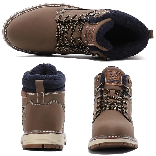 Image of ARRIGO BELLO Mens Winter Boots Snow Shoes Casual Booties US Size 8-12 | Warm Fur Lined,Mesh Lined,Non-slip,Breathable,Durable,Outdoor,Ankle Boot,Comfortable,Removable Insole