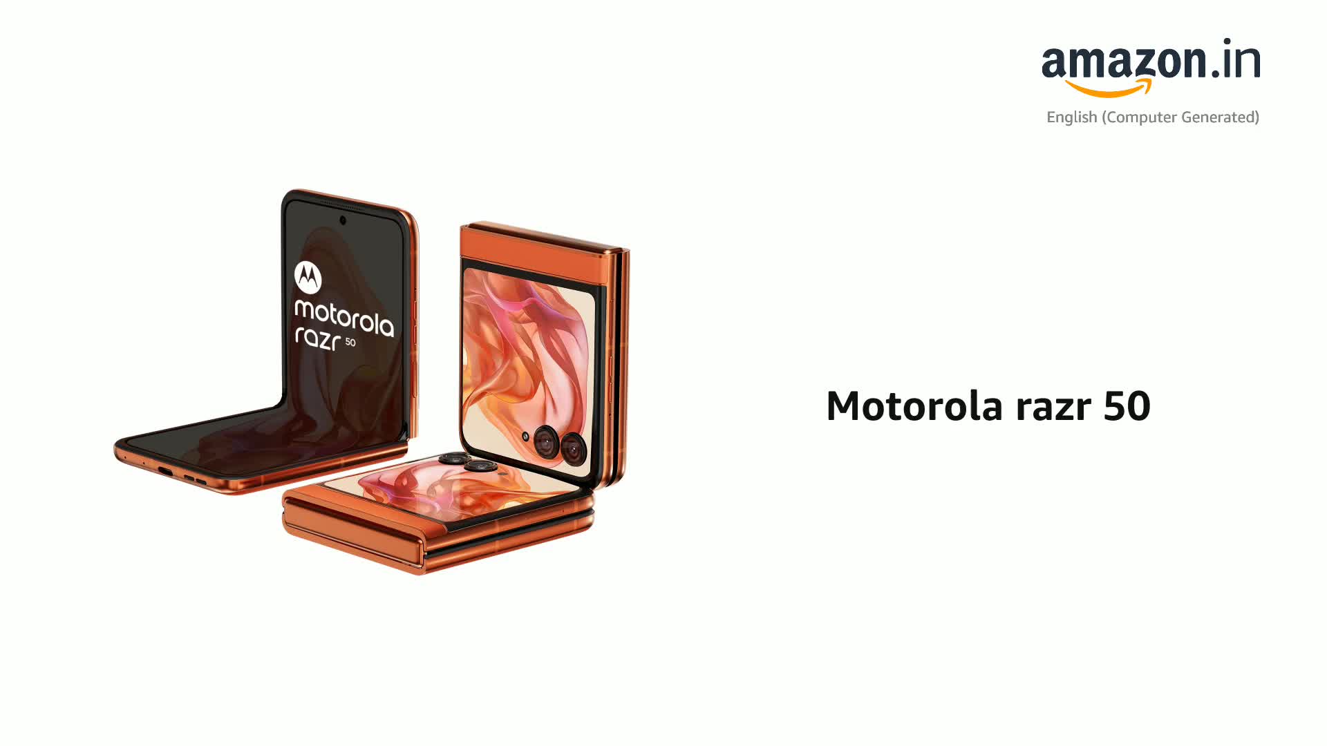 Motorola razr 50 (Spritz Orange, 8GB RAM, 256GB Storage) | 3.6