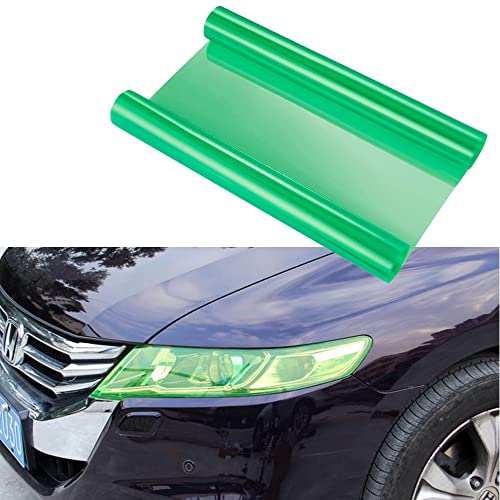 12 by 48 inches Self Adhesive Auto Car Tint Headlight Taillight Fog Light Vinyl Smoke Film Sheet Sticker Cover (Green)