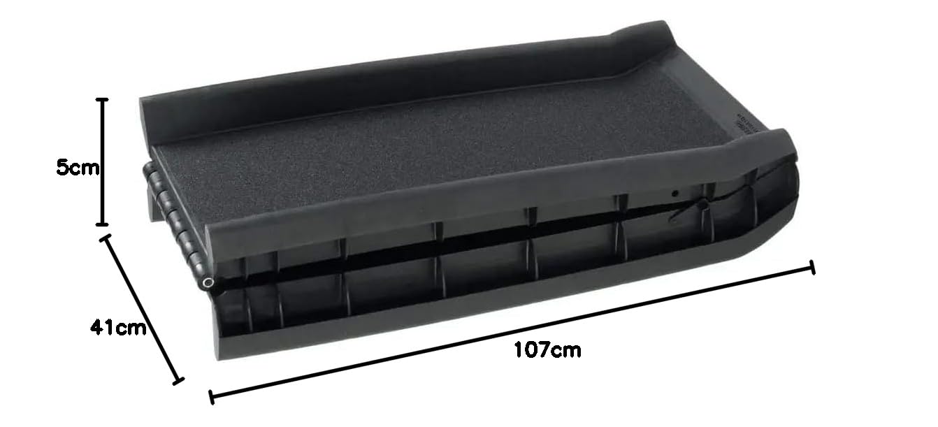 Lanco - Rampe pour Animaux de Compagnie. Pliable en 2 pièces pour Un Transport Facile. Très résistant et antidérapant. Accès sûr et Facile pour Les Chiens et Les Chats. Dimensions : 107 x 41 x 5 cm.