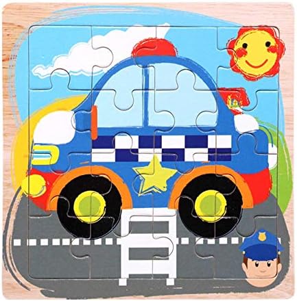 Puzzles Toys for Kids for Age 3-5, 16 Pieces Vibrant Wooden Animals & Vehicle Kids Educational Puzzles for Toddlers, Set of 6 Preschool Puzzle Autism Children Puzzles Learning Toys 7 51T6dYdP7dL. AC