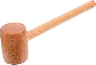 Luxshiny Mini Wooden Hammer Wood Meat Mallet Tenderizer Pounder for Kitchen Crab Lobster Seafood Cracking Beef Chicken Marinating Prep Tool Cute Beating Gavel for Breakable Chocolate Heart