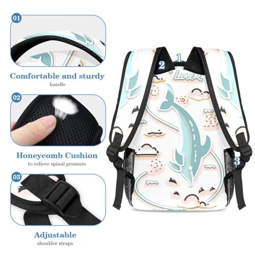 Ensemble cartable Lucky Dolphin 3 pièces avec sac à dos ado multicolore
