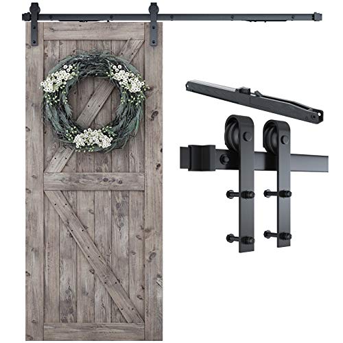 SMARTSTANDARD 7 FT Barn Door Soft Close Hardware Kit Fit 42 W Door Panel