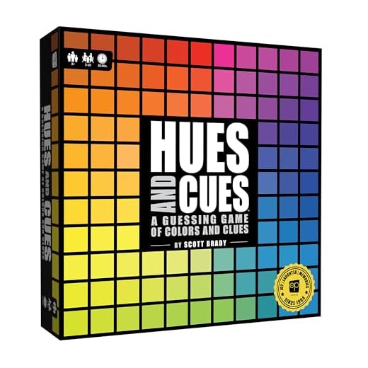 Hues and Cues – Brettspiel für Familienspielabende - Partygame – The OP Usaopoly – Für 3-10 Spieler – Englische Version