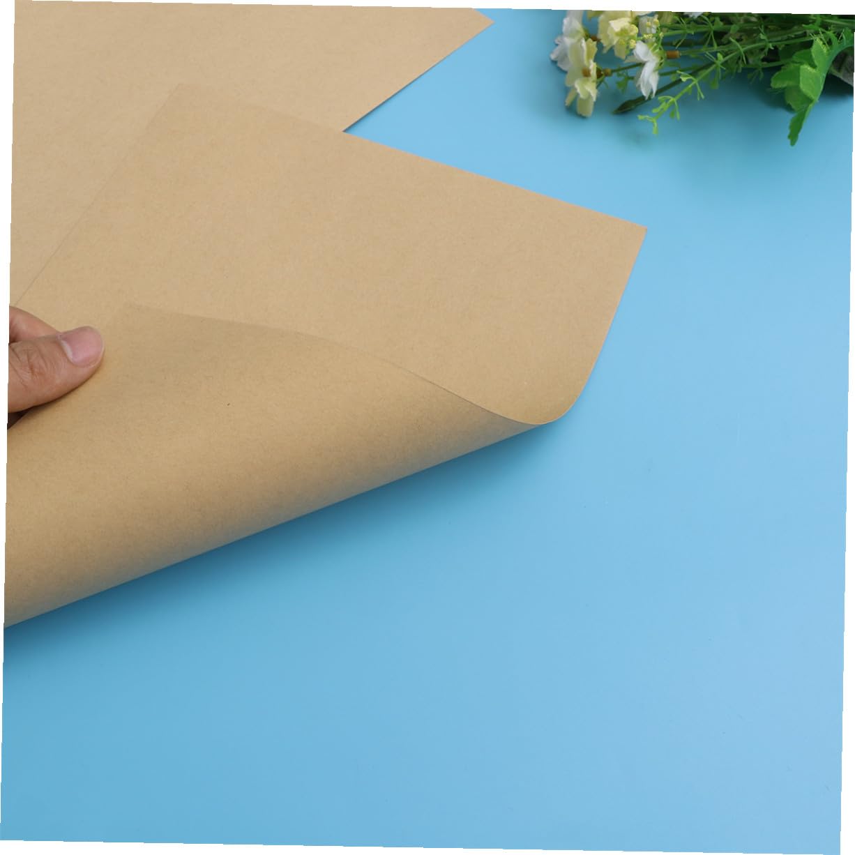 100 Blatt Kraftpapier Vintage Briefpapier Blanko Retro Schreibpapier zum Basteln DIY Briefumschläge Geschenkpapier Braunes Papier Dickes Papier Drucken