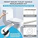 Yupjlia 2 Pack Toilet Handle Replacement Kit, Front Mount Toilet Flush Lever Replacement with Anti-Rust Metal Rod/Stainless Steel Flapper Chain, Tank Bowl Handle Trip Levers