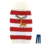 Mikayoo pet Sweater for Small Dog/cat,Ugly Sweater,Color Horizontal Stripes,Christmas Holiday Xmas,