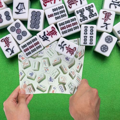 Set de 4 mezcladores de fichas Mahjong de plástico miniatura 3