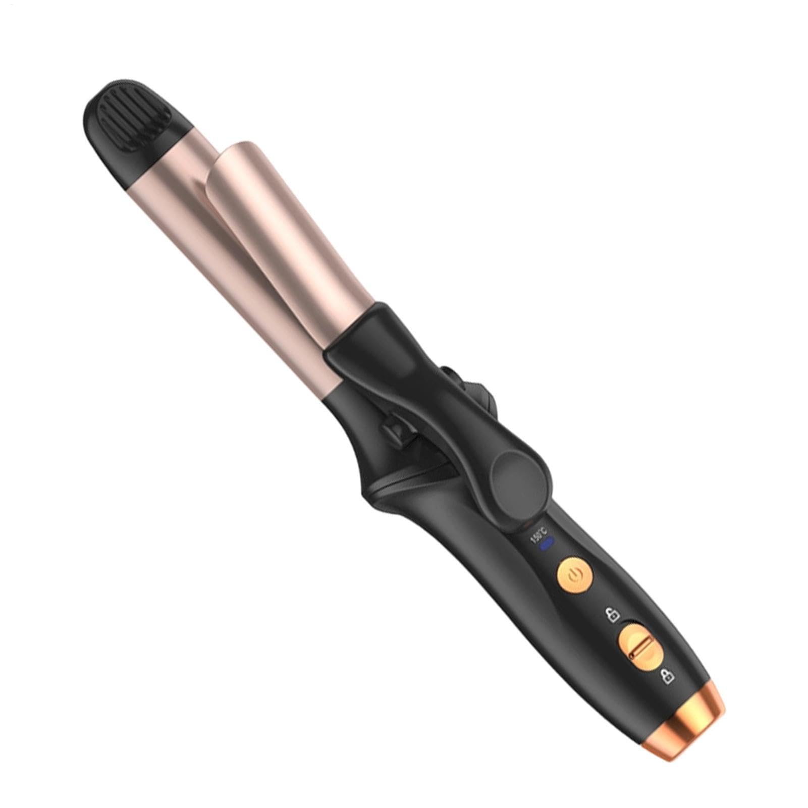 Hair Curling Iron - Rechargeable Styler for Long Hair | 3 Temperature with Portable Design, Home Salon Tool, Outdoor Travel Accessory, Straight Curly Styling Device, Compact Heat Control