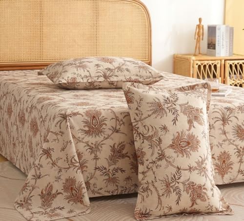 Image of Castiqa Polycotton 400TC King Size Bedsheet Set with 2 Pillow Covers 108x108 inch Bedsheet 18x28 inch Pillow Covers (Multicolor ii)