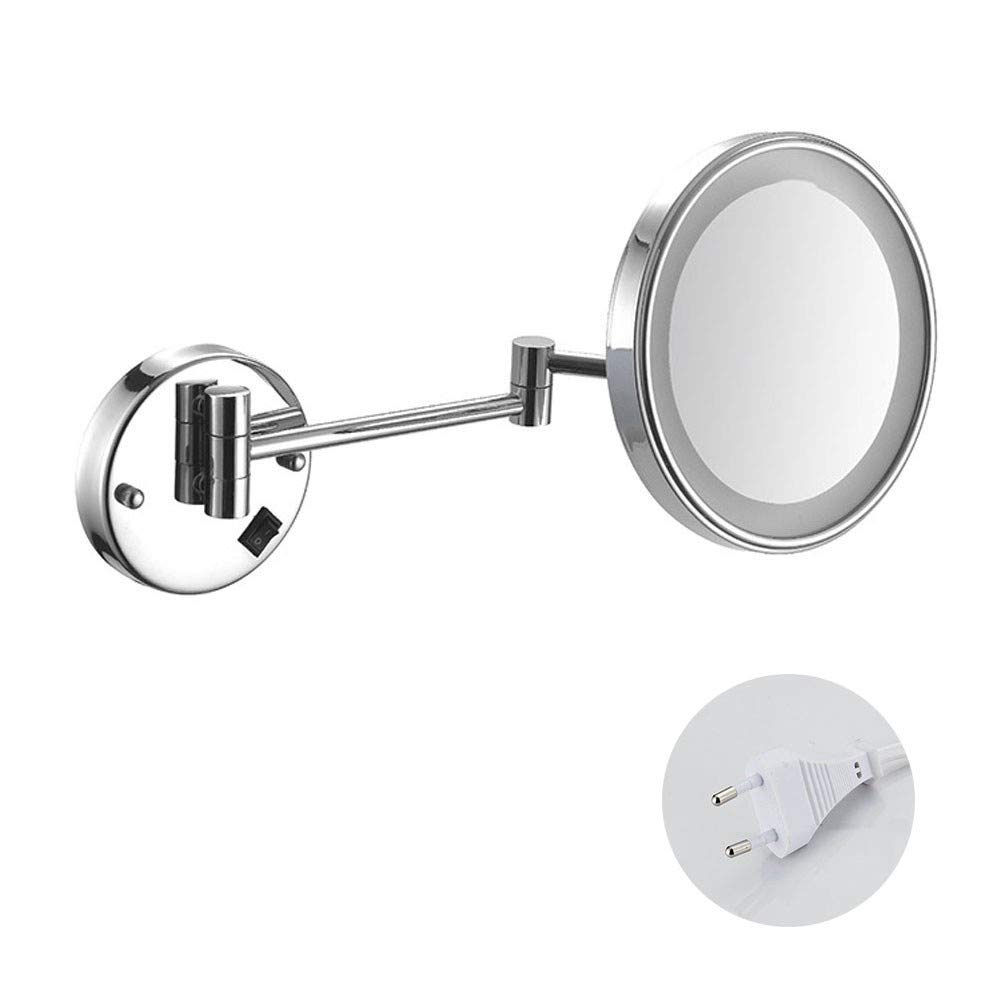 Miroir de Maquillage Miroir de Rasage Extensible à Fixer au Mur pour Coiffeuse et Salle de Bain