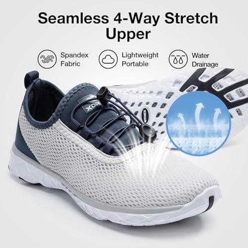 Image of ALEADER Men's Stylish Water Shoes, Quick-Dry Xdrain Water Sneakers, Lightweight & Comfort Footed