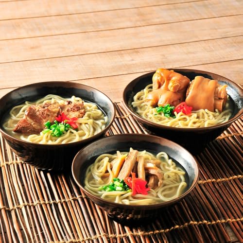 沖縄そば モチモチ生麺|食べ比べ3種セット 特製スープ付き【宮良そば】八重山・ソーキ・てびちそば 自家製 お店の味そのまま!簡単調理