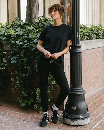 Cozy Earth Women's Studio Jogger Pants – Mid-Rise Lightweight Athletic Joggers with Pockets – Modal Activewear for Women4