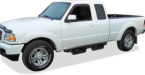 Miniatura 6 de APS Barras Nerf de acero inoxidable de 6.5 pulgadas, guardias de balancín de tubo cuadrado compatibles con Ford Ranger Super Cab de 4 puertas 99-11