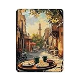 Chapli Kebab Breakfast in Peshawar Blechschild, Vintage, Metall, Pub, Club, Café, Bar, Zuhause, Wandkunst, Dekoration, Poster, Retro, 30 x 40 cm