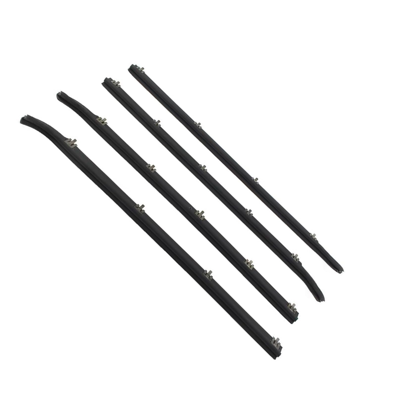 Beltline Molding for for Bronco F150 F250 F350 1987-1996 Outer Window Sweep Trim Sealing Strip Weatherstrip 4Pcs
