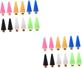 Beavorty 24 pcs Point Drilling Pen Wax Wax Pencil for Rhinestones Nail Dotting Pen Tip Point Drill Pen Heads Rhinestones Picker Wax Nail Tools Nail Dotting Pen Setter Mosaic