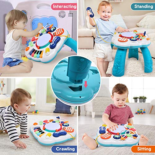 HINZER Activity Table Musical Baby Toys Toddler Activity Tables for Baby Infants Educational Learning Toys Sit-to-Stand Discover Table Toddler Boys & Girls Toys for 1 2 3 Years Old 6 Months Up - Thumbnail 7