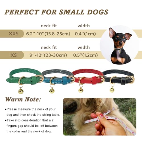 Collar de cuero Guiding Star para cachorros azul XS miniatura 2