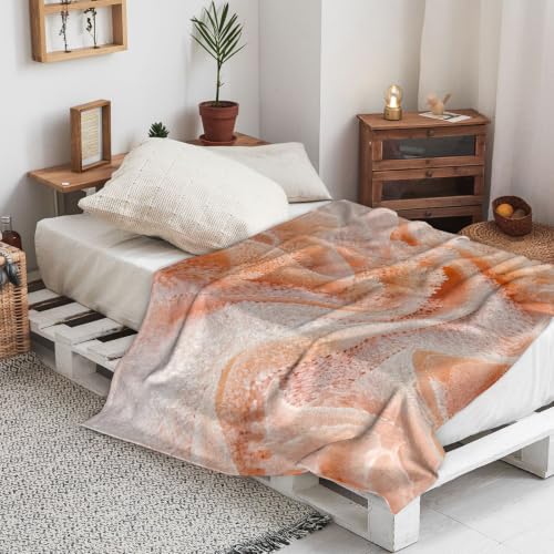 Couverture en molleton vagues plaid lit canapé texture corail 127x152 - 5