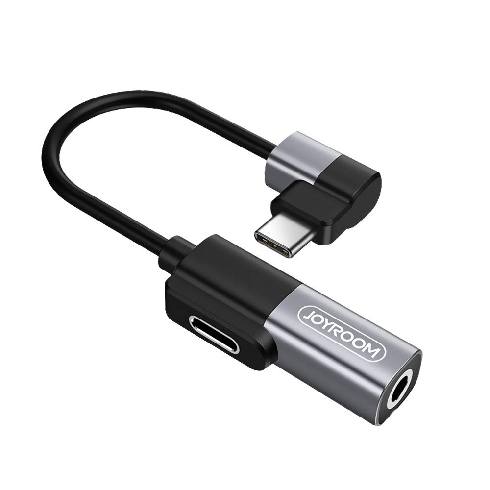 MINGPINHUIUS 4 in 1 Type c 3.5mm Headphone Jack Audio Charging Adapter Splitter Converter (Silver)