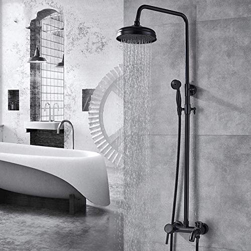 Robinet de douche de pluie 8 pouces avec mitigeur mural et pommeau de douche