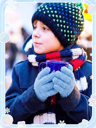 Image of EBOOT 3 Pairs Winter Kids Gloves Warm