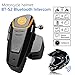 Yideng Bluetooth for Motorcycle Helmet Headset Wireless Intercom Interphone BT-S2 Walkie-Talkie Supports FM Radio GPS Voice Command Music Hands-Free up to 3 Riders Communication in 1000m(Single)