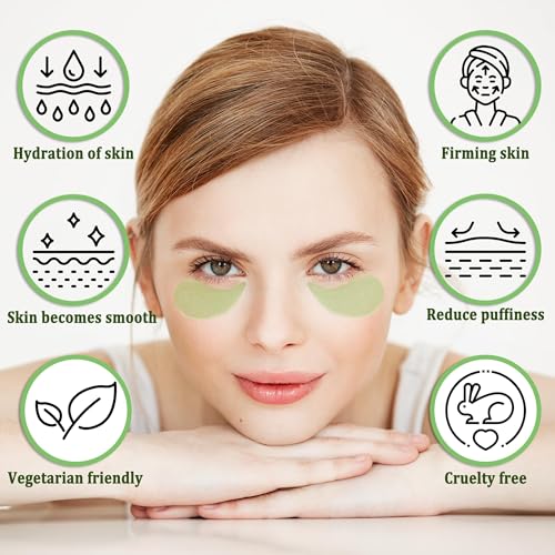 Under Eye Patches, Collagen Under Eye Mask, Dark Circles Under Eye Treatment, Puffy Eyes Bags Under Eyes Removal, Anti-Aging - Image 4