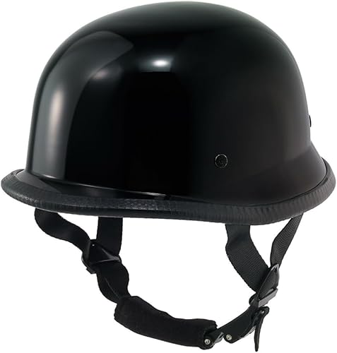 Miniatura 2 de Medio casco alemán de EE. UU., novedoso, color negro brillante, motero, motero, S, M, L, XL, XXL