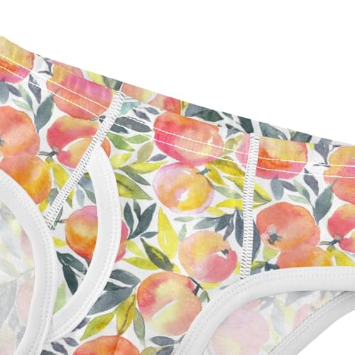 Boys' Exclusive Briefs Toddler Underwear 95% Combed Cotton Boxerbriefs 2T Peach Pattern 684