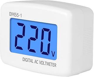 Voltage Test Monitor,Flat US Plug in AC 80-300V LCD Digital Voltmeter Voltage Measuring Monitor,110V 220V Panel Power Line Volt Tester Gauge for Household Plug into Outlet(1 Pack)